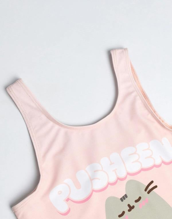 Vanilla Underground Pusheen Girls Multicoloured Bubble Font 1 Piece Swimming Costume