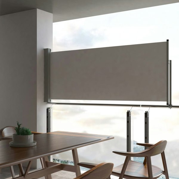 Berkfield Patio Retractable Side Awning 100 x 300 cm Grey