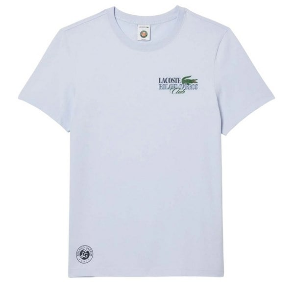 Lacoste Mens Roland Garro Edition Cotton Tennis T-Shirt - Blue