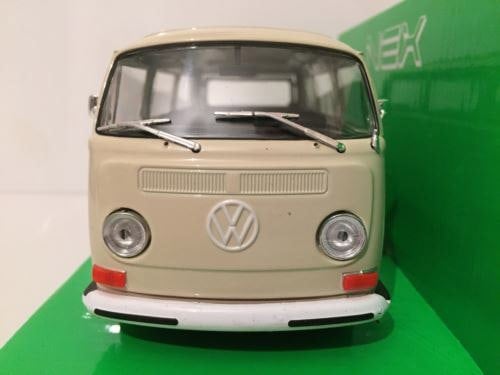 vw bus t2 1972 beige welly 22472be new 1:24 scale