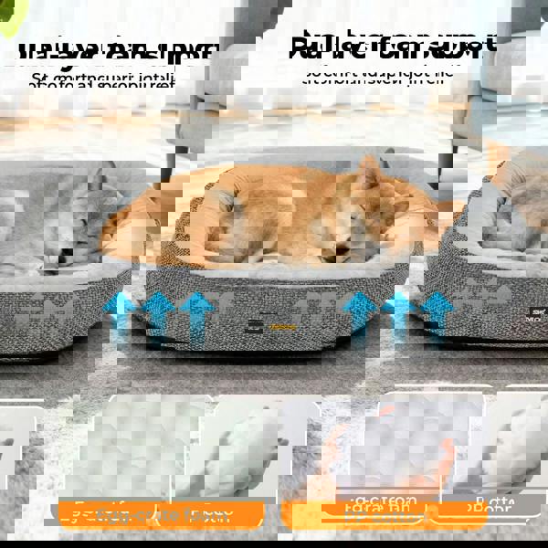 Skylos Pet Bed Washable Plush Orthopedic Soft Non Slip Mat Indoor Pet Cushion S