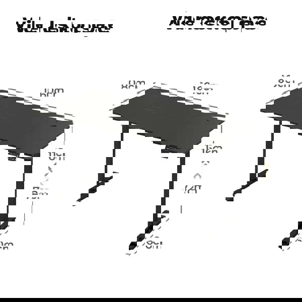 Levede Electric Standing Desk  Adjustable Height Workstation Metal Frame Black