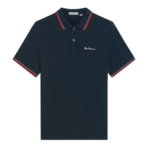 Ben Sherman Mens Signature Pique Polo Shirt - Dark Navy