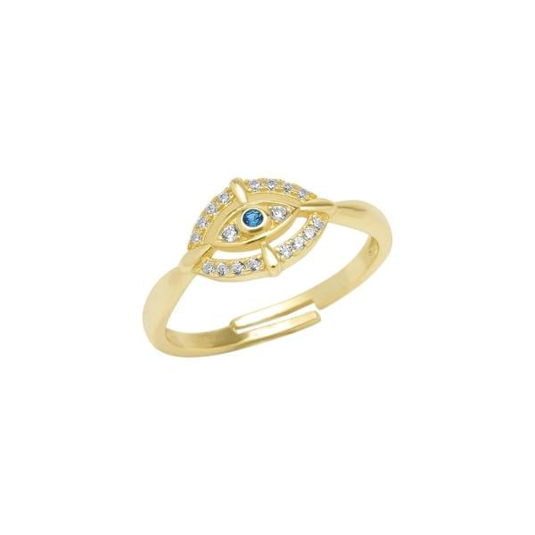 Spero London Ancient Evil Eye Sterling Silver Ring