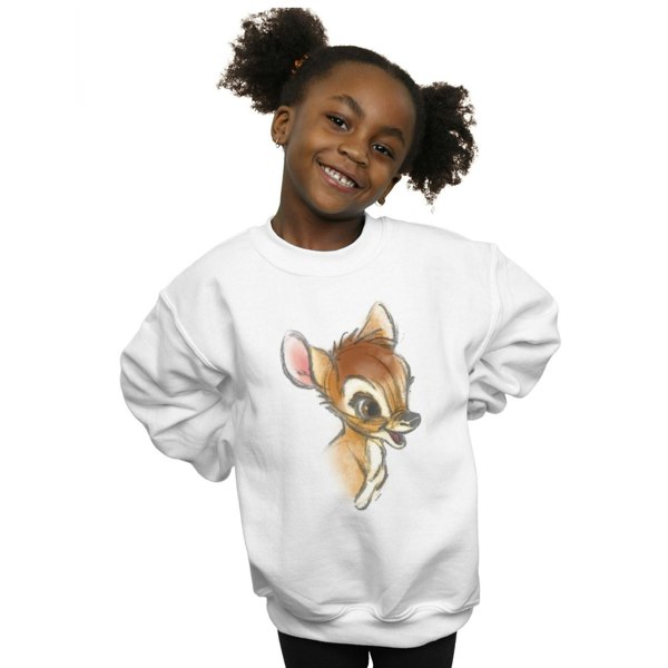 Disney Girls Bambi Drawing Sweatshirt - White