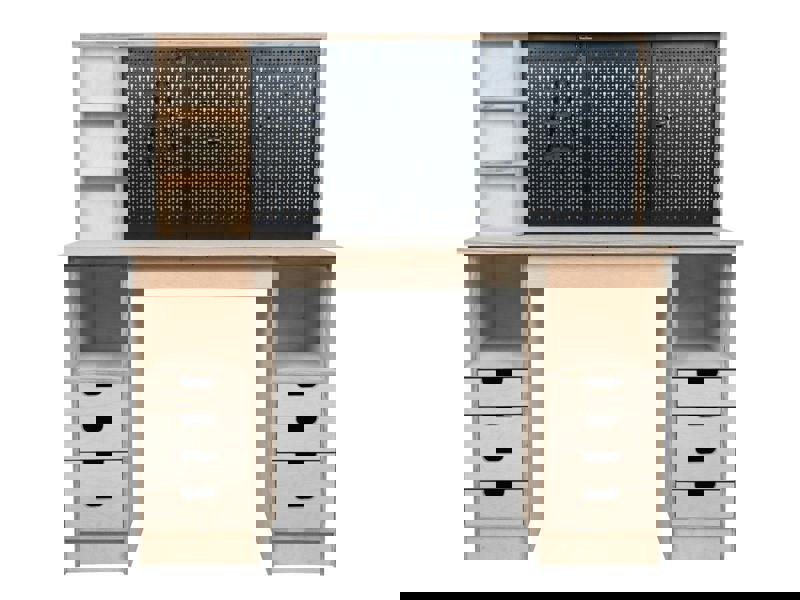 wooden cabinet workbench