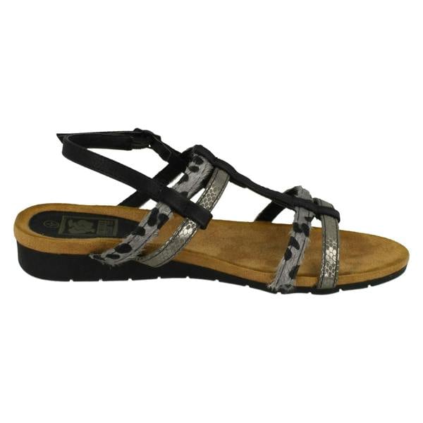 Down to Earth Ladies Down To Earth T Bar Slingback Sandals