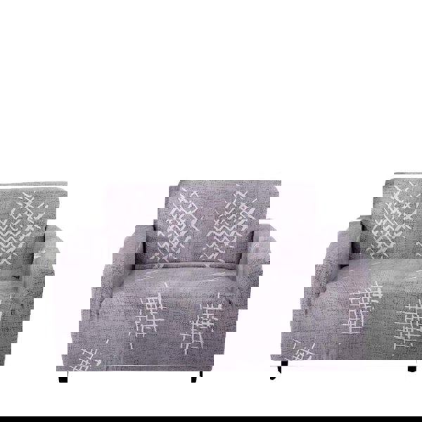 Anyhouz Anyseat 2 Seater Sofa Cover Solid Light Gray Style and Protection For Living Room Sofa Chair Elastic Stretchable Slipcover