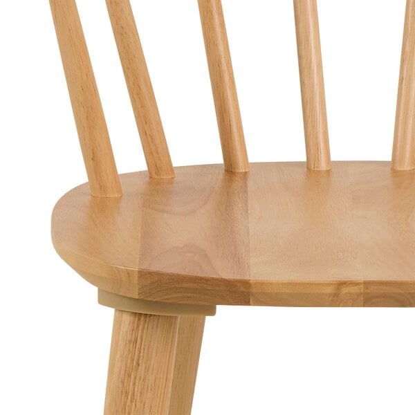 Wyld Haus Set of 2 Noa Oak Wooden Dining Chairs Modern Slatted Back