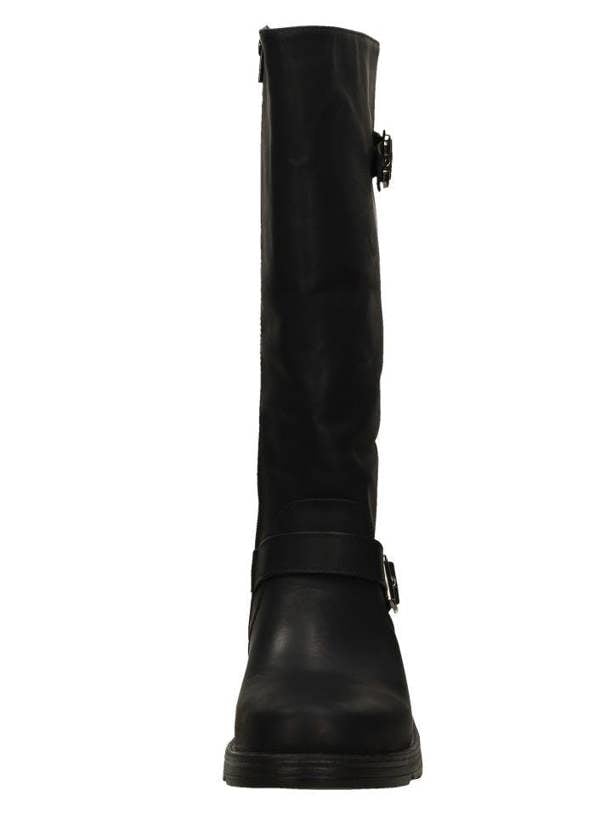 Spot On Ladies Spot On Buckle Detailed Wide Fit Knee High Boots F51202