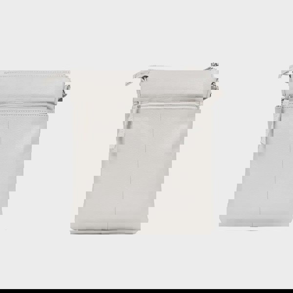 Assots London 'AMBA' Ice Grey Soft Nappa Full Grain Real Leather Crossbody Bag