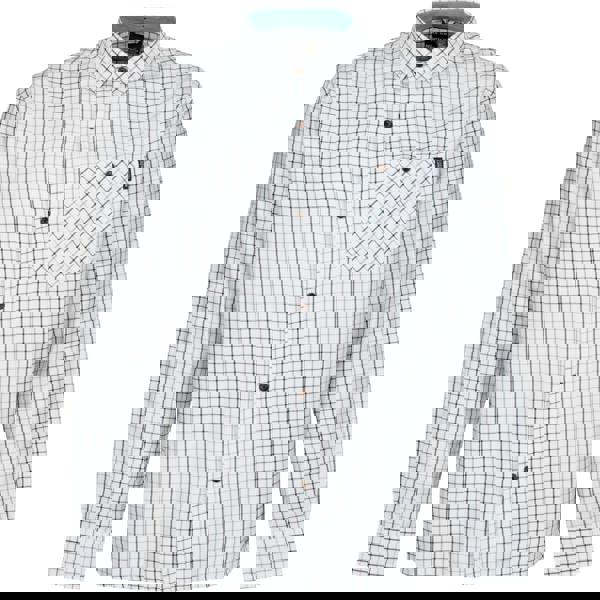 Regatta Professional Mens Checked Shirt - White/Blue