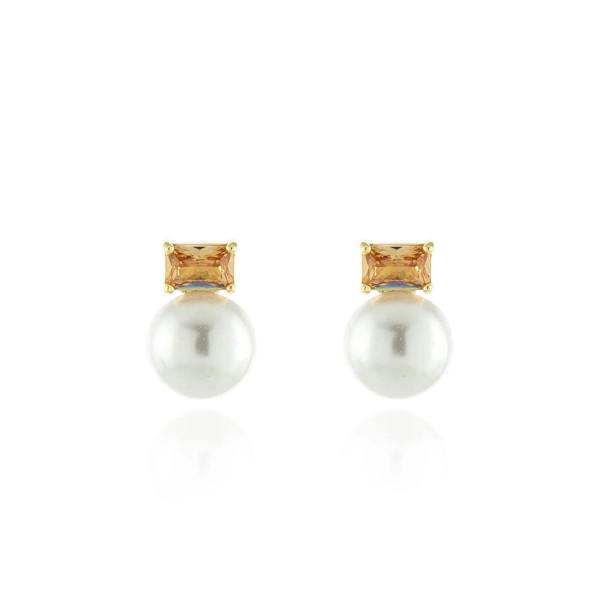 Cachet London Corin Gold Champagne Clip On Earrings