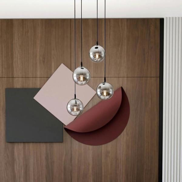 Emibig COSMO Pendant lamp  4 x E14 Black with Graphite Shade