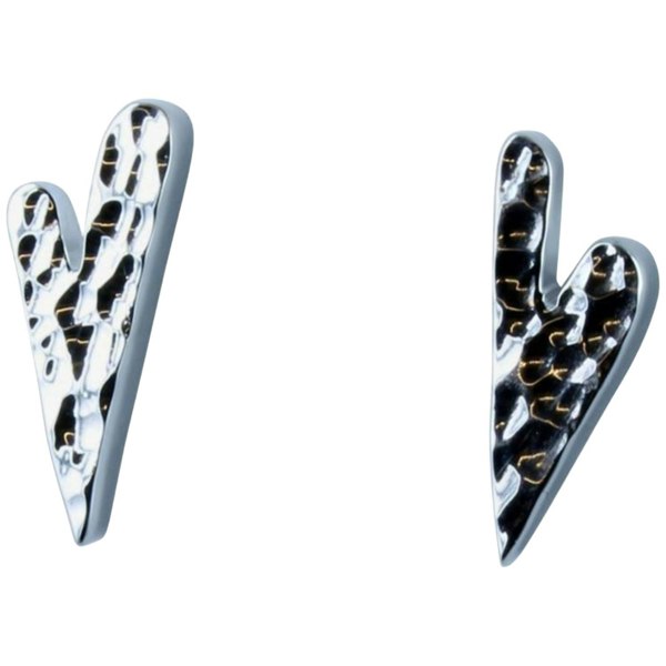 Sterling Silver Queen of Hearts Stud Earrings - Reeves & Reeves