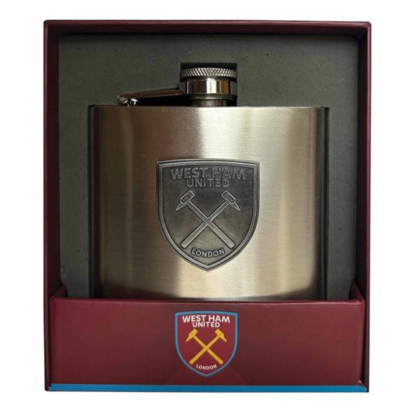 West Ham United FC Stainless Steel Hip Flask, Drinkware, Sports, Gift