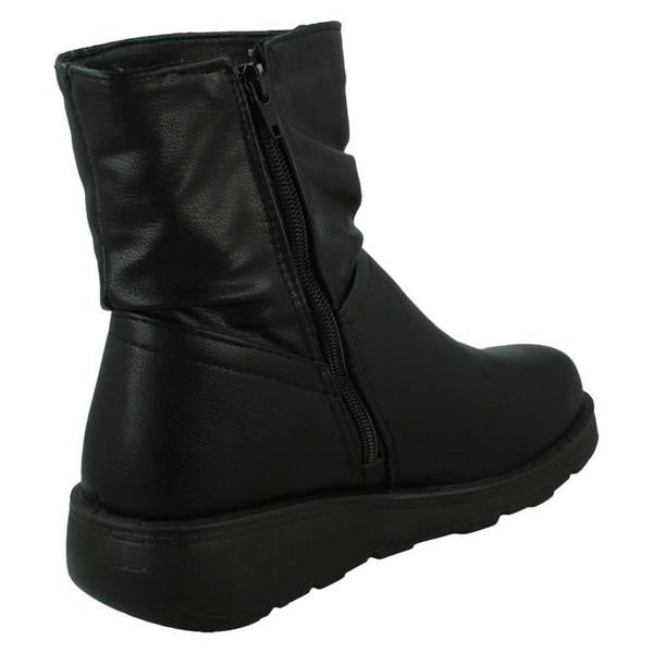 Spot On Ladies Spot On Extra Wide Ankle Boots F4473