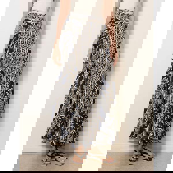 Blue Vanilla Deep Waist Extra Wide Flowy Trousers