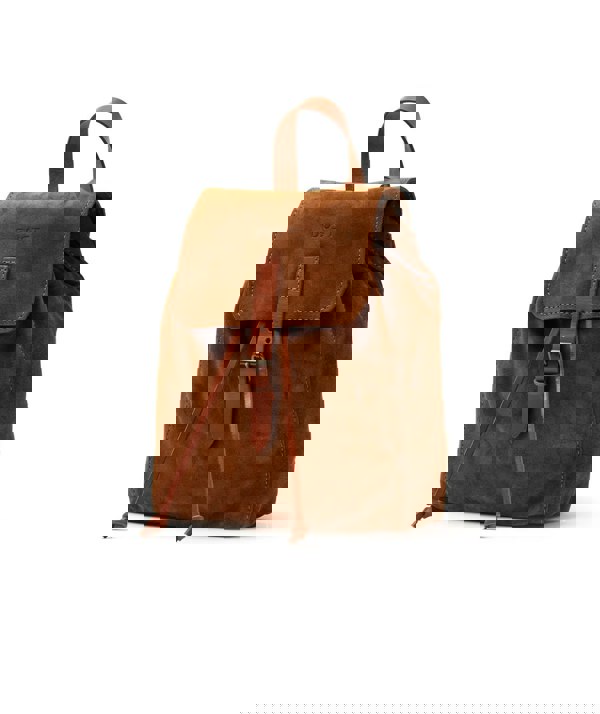 Leather Backpack in Suede Brown Venice Collection