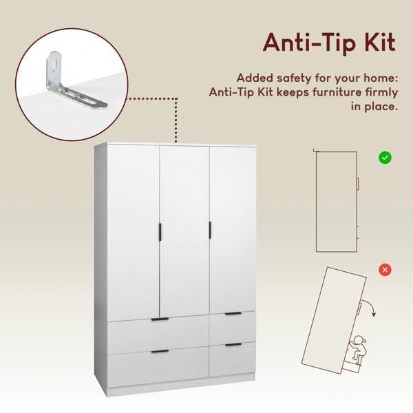 Vida Designs Trega 3 Door 4 Drawer Wardrobe