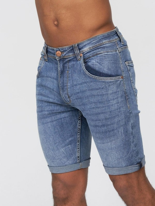 Duck and Cover Mustone Denim Shorts Mid Wash