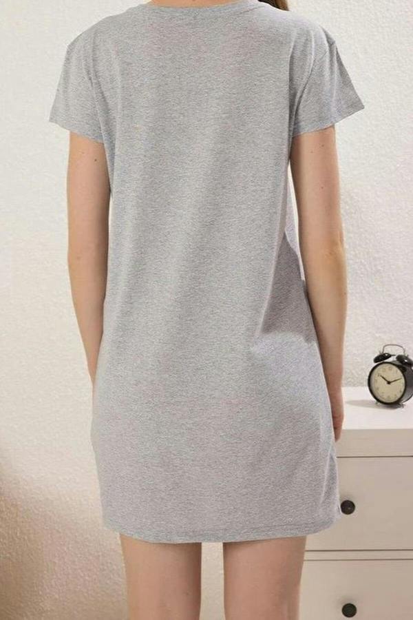 WOVCOR 2-Pack 100% Cotton Knitted Nightdress with Pocket Detail