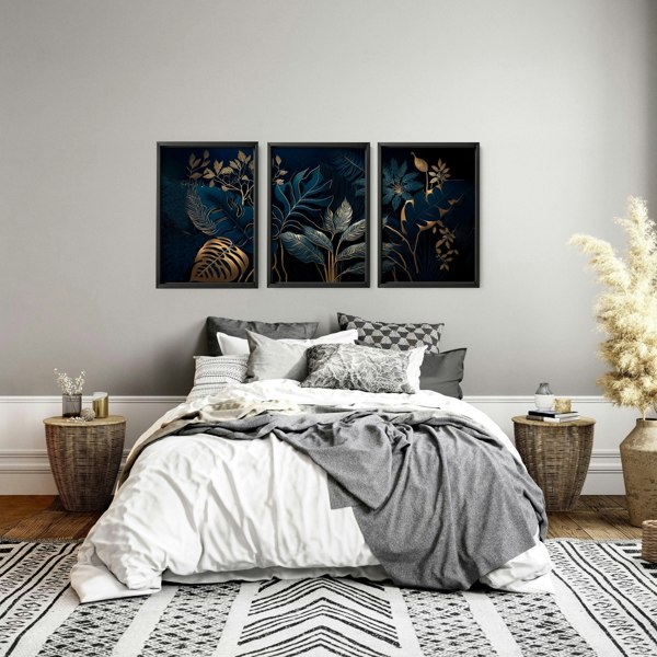 Bedroom Wall Decor | Set of 3 wall art prints