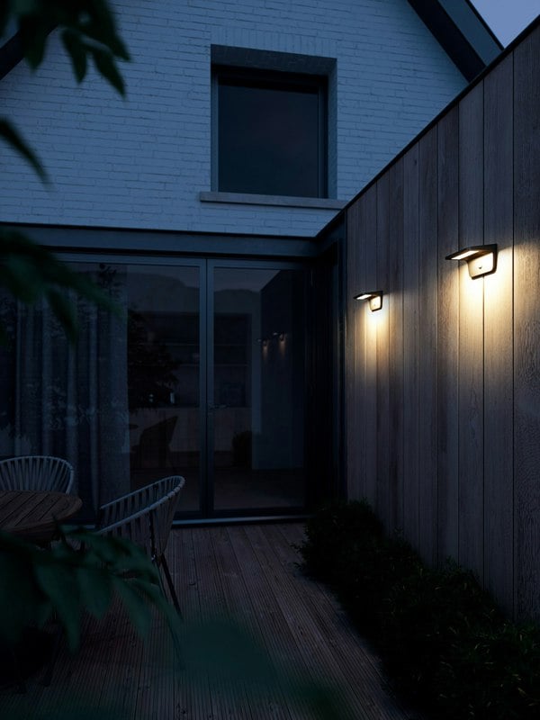 Nordlux Agena Solar | Wall light | Black