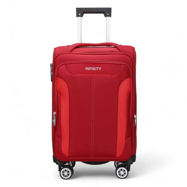 Infinity Luggage Soft Cabin Suitcase 36.5 x 23.5 x 58 cm Nylon 900D Suitable Integrated Lock for Easyjet, Ryanair, Wizzair