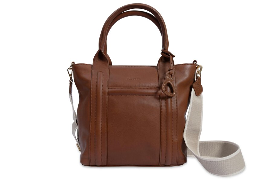 SADDLER "Patricia" Leather Handbag for Women by Saddler – Stylish, Versatile & Practical Design - Tan