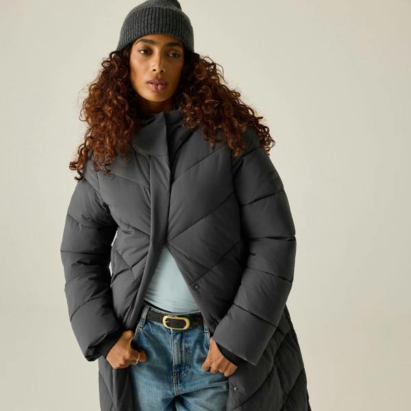 Regatta Womens/Ladies Eloria Long Length Padded Jacket - Iron