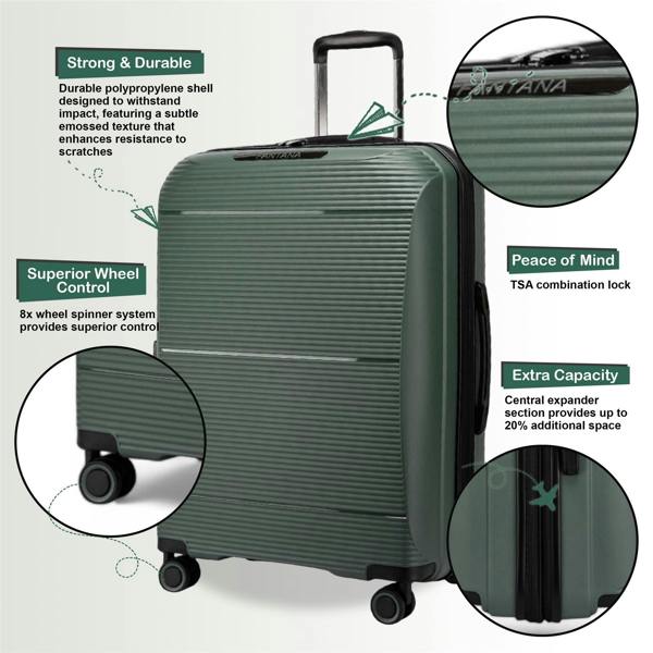 Eagle Luggage Expandable Strong ABS Hardshell Cabin Suitcase 55 x 39 x 24 cm Luggage Suitable for Easyjet, Ryanair