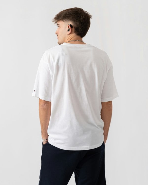 Tommy Hilfiger Contrast Logo Mens T-Shirt - TH Optic White