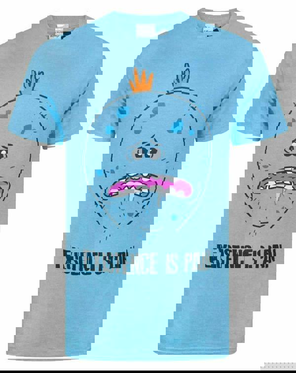 Rick And Morty Mens Blue Mr Meeseeks Short Sleeved T-Shirt