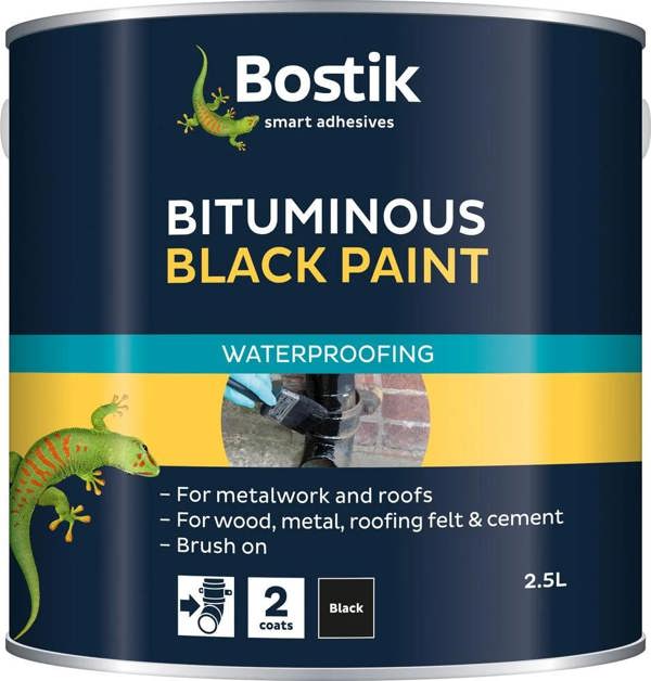 Bostik Bituminous Black Paint Waterproofing 2.5L