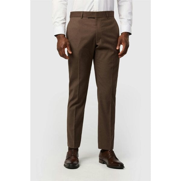 Antique Rogue Slim Fit Harley Flannel Chestnut Trouser