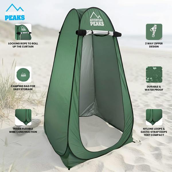 ADVENTURE PEAKS Pop up Changing Tent – Portable Toilet Tent Waterproof Privacy Shelter, Pop Up Changing Tent For Camping, Travel, Beach & Hiking