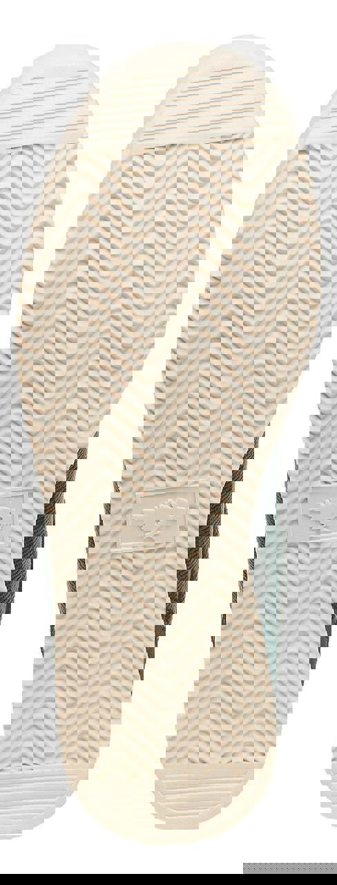 Rocket Dog Bolt Womens Casual Smart Lace Up Shoes Trainers, view of the beige rubber outsole with zigzag tread pattern and logo of a running dog.