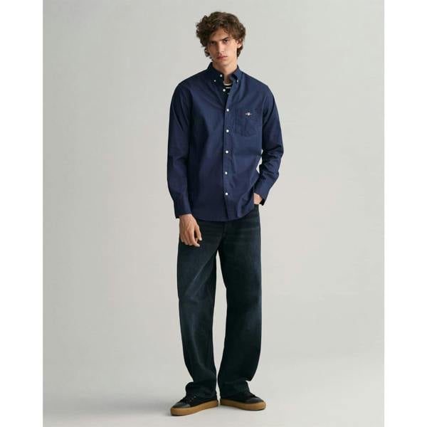 Gant Mens Poplin Shirt - Navy - 