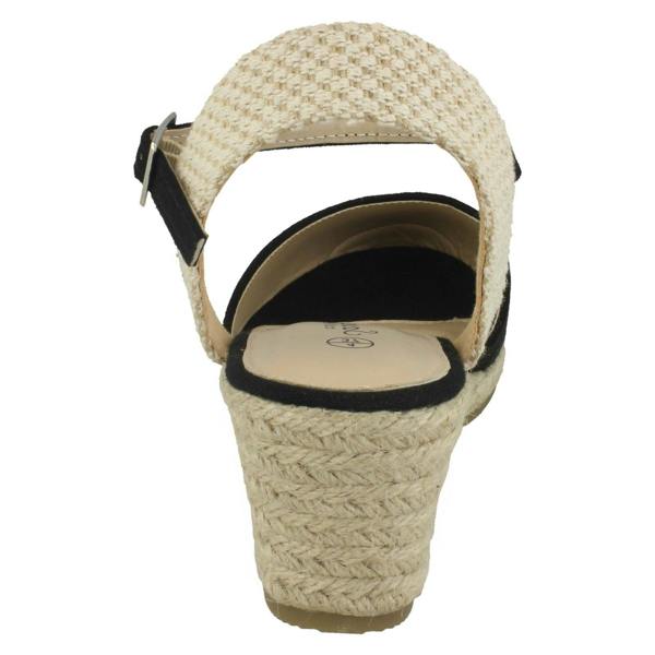 Savannah Ladies Savannah Mid Rope Wedge Espadrilles F2274