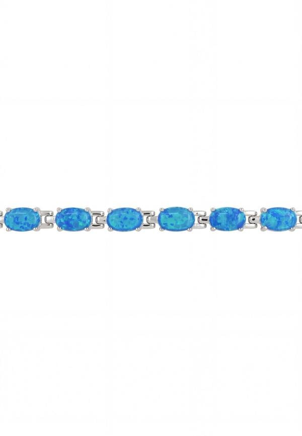 Latelita Blue Opal Tennis Bracelet Silver