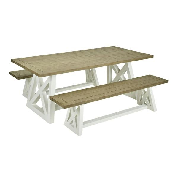 Statement Furniture Oxford White Extending Dining Table