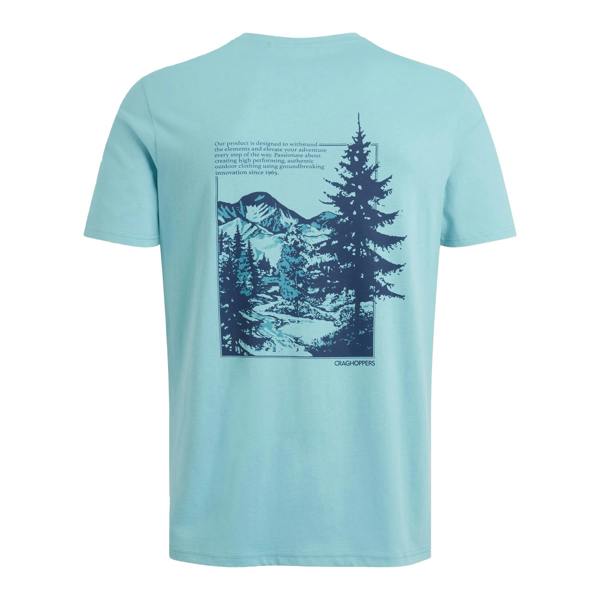 Craghoppers Mens Lucent II Valley Back Print Short-Sleeved T-Shirt - Saltpool - 