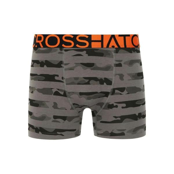 Crosshatch Mens Endocamo Regular Boxer Shorts (Pack of 5) - Orange - 