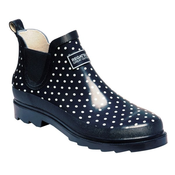 Regatta Great Outdoors Womens/Ladies Harper Low Cut Wellington Boots - Navy Polka