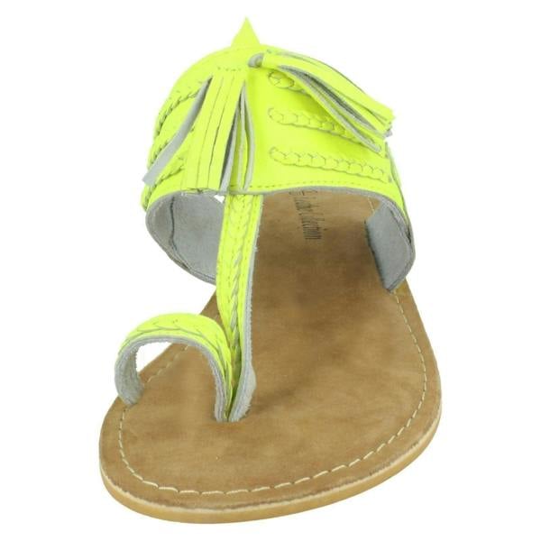 Leather Collection Ladies Leather Collection Toe Loop Sandals F00275