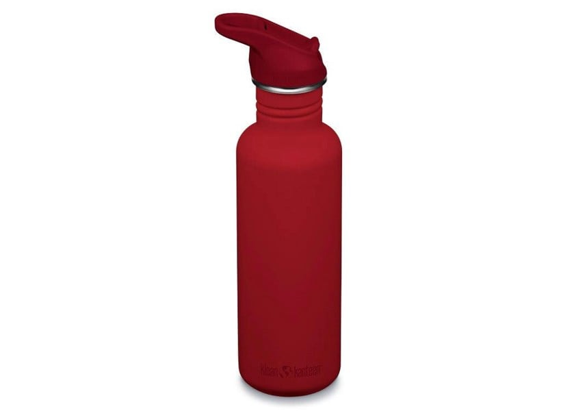 Klean Kanteen 800ml Classic Water Bottle with Flip Seal Sport Cap - Garnet