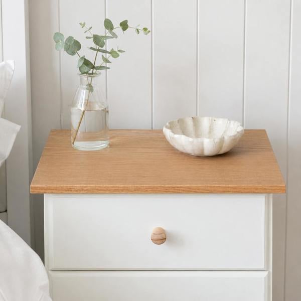 Core Products Set of 2 Colorado Rustic White 3-Drawer Bedside Cabinets