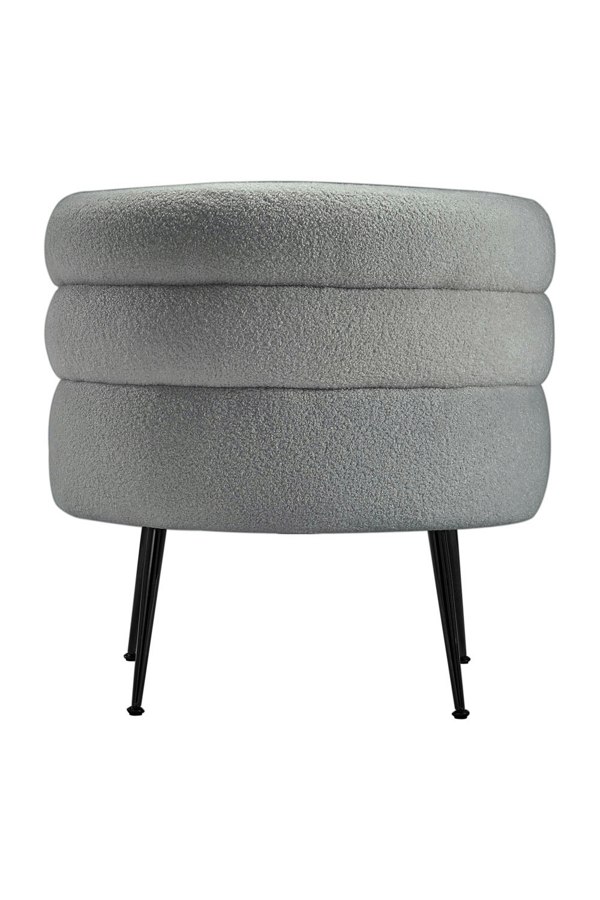 Living and Home Grey Curved Upholstered Single Sofa Accent Chair
