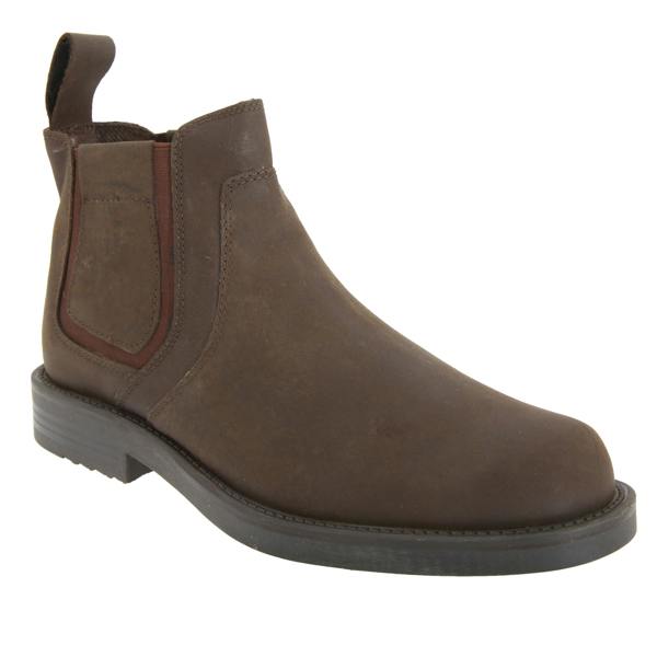 Roamers Mens Twin Gusset Softie Leather Dealer Boots - Brown - 